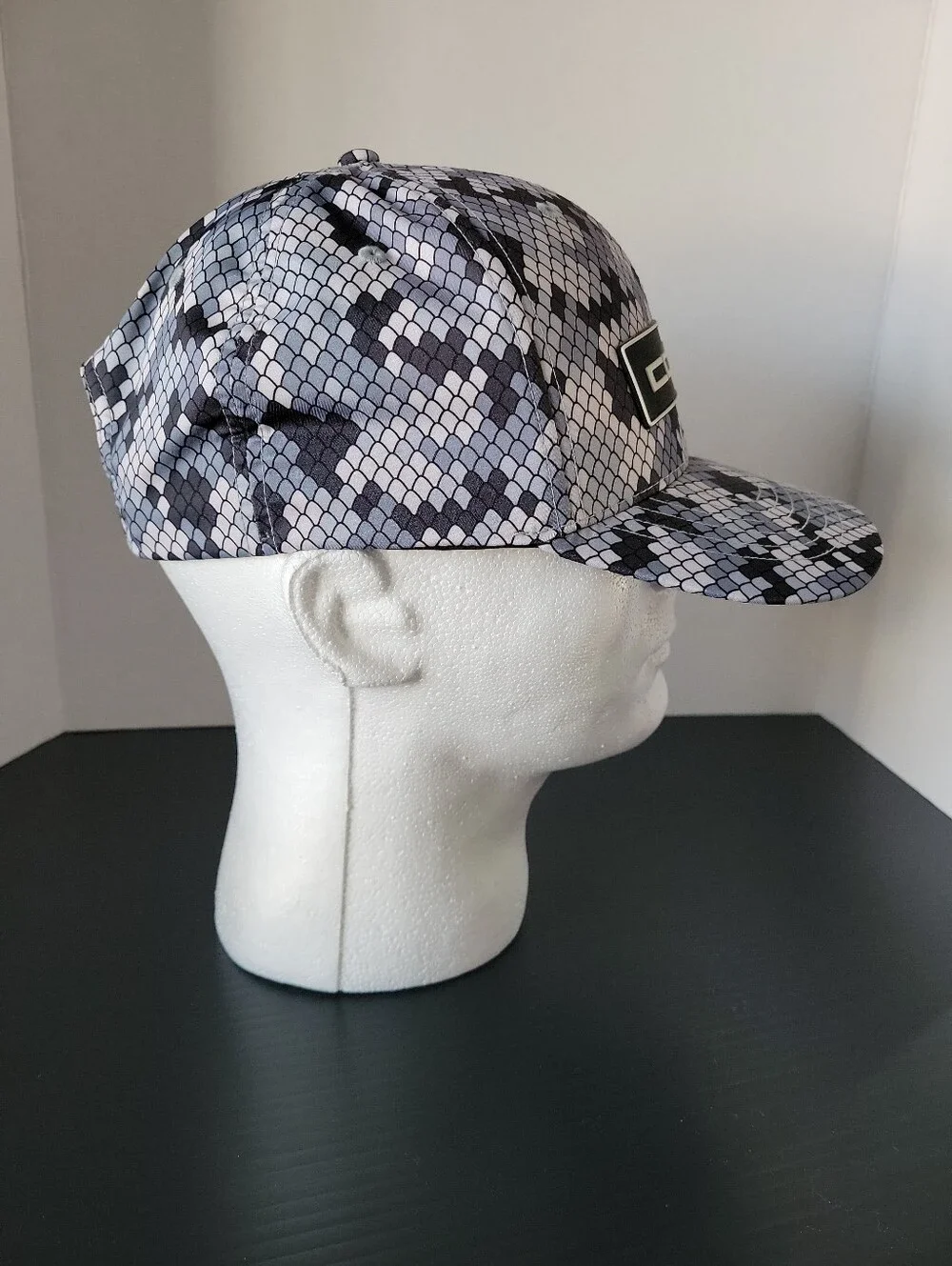 King Cobra Tour Tech Golf Hat (Cap) - Snakeskin Camo Grey & White Print